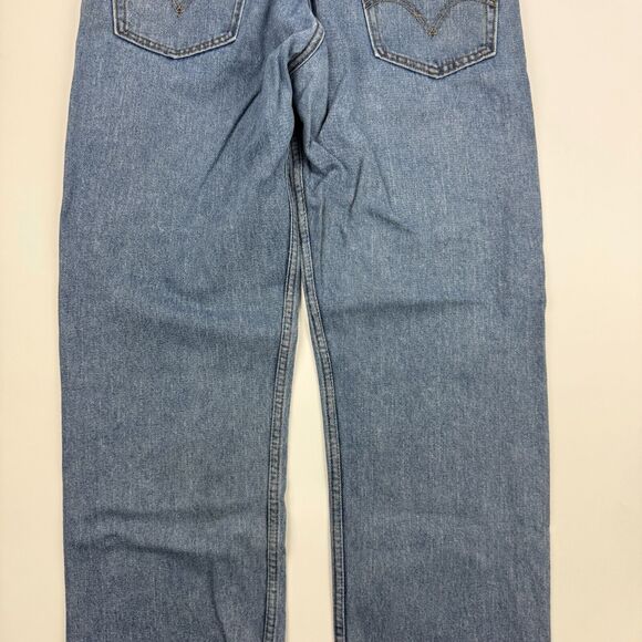VTG Levis 505 Regular Fit Straight Leg Denim Blue Jeans Tag 36x32 (36x32) Cotton - Picture 7 of 8